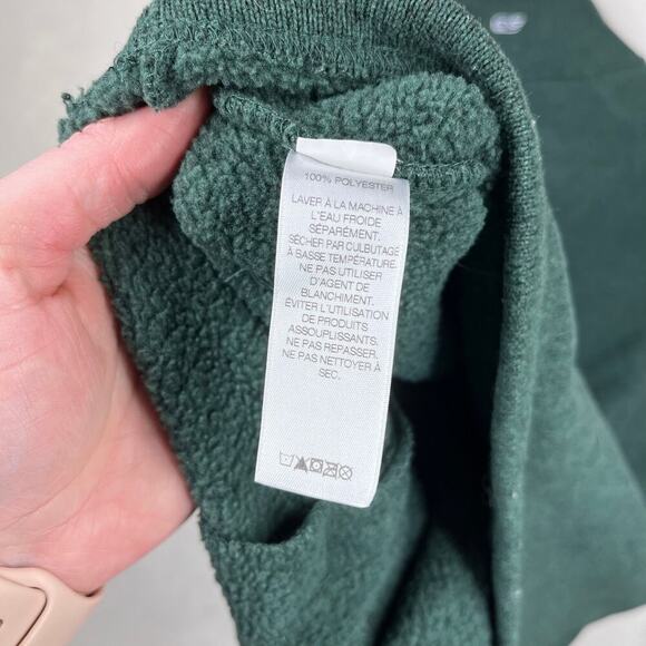 Vineyard Vines Dark Hunter Green Fleece Lined 1/4 Zip Pullover Jacket Size Large - Picture 4 of 4